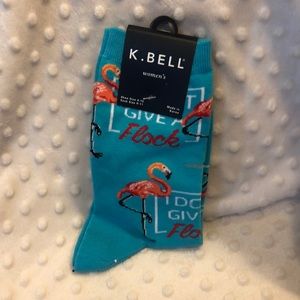 K Bell I don’t give a flock flamingo socks